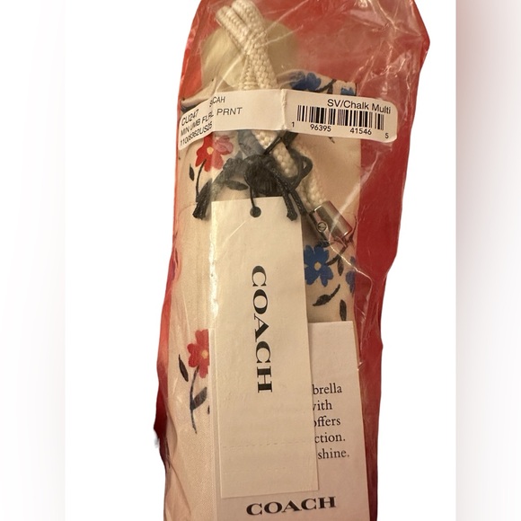 NWT Coach Uv Protection Mini Umbrella In Floral Print - Picture 3 of 3